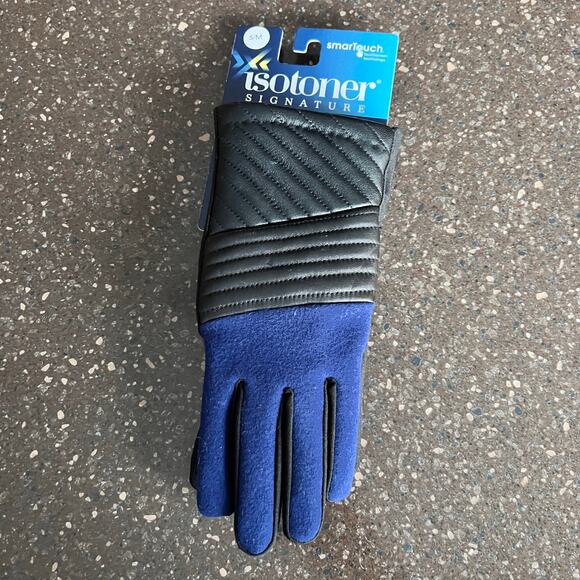 Isotoner Signature Leather Gloves SmartTouch Touch Screen Technology Womens S/M - Picture 10 of 10